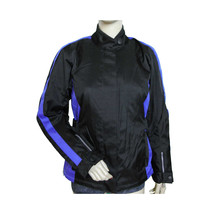 Ladies Contoured Textile Jacket with Colored Accent Sides Reflective Piping - £59.82 GBP