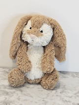 Jellycat Bashful Wriggle Bunny Soft Brown Cream Rabbit Medium JellyCat 1... - $29.99