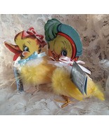 Set of 2  Retro Style Spring Easter Ducklings Bethany Lowe New Retired - $44.00
