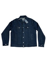 NWT Denim Dark Blue Jean Jacket Mens XL VRST Stretch Athleisure Wear NEW - £46.50 GBP