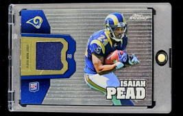 2012 Topps Chrome Rookie Relic RR6 Isaiah Pead RC Los Angeles Rams Football Card - £2.30 GBP