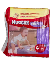 Vintage Huggies Little Movers Size 4 (27 Count) - $59.99