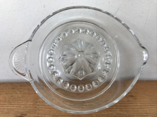Vintage Antique Italian Clear Glass Citrus Juicer Reamer W/ Pour Spout I... - $29.69