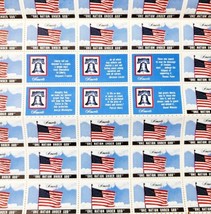 Amvets Envelope Seals American Flag Page Of 45 Complete Vintage NOS OB E22 - £15.63 GBP