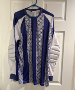 Elbow Padded GoalkeeperJersey Goalie Long Sleeve Purple &amp; White Men&#39;s Sz... - $42.28 CAD
