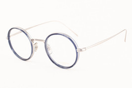 Oliver Peoples G. Ponti-2 1292T 5315 Brushed Chrome / Blue Eyeglasses + clip - £271.87 GBP