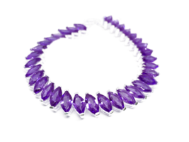 Purple Amethyst Bracelet AAA amethyst Tennis bracelet Marquise amethyst bracelet - £180.76 GBP+