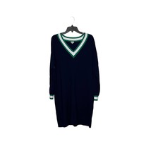 Daniel Cremieux Sweater Dress Size Large Navy With Green White Trim Womens - £15.86 GBP