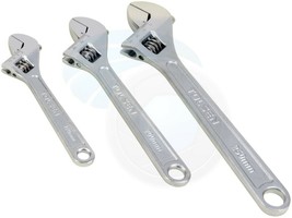 3Pcs Tolsen 6/8/10inch Crescent Adjustable Wrench Set SAE Metric Scale - £17.89 GBP