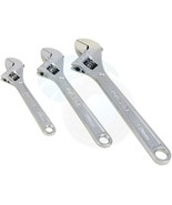 3Pcs Tolsen 6/8/10inch Crescent Adjustable Wrench Set SAE Metric Scale - £18.04 GBP