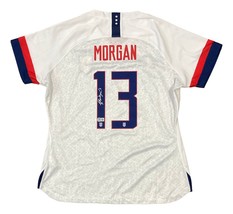 Alex Morgan Signed 2017 Nike USA Women&#39;s White Soccer Jersey BAS - £189.93 GBP