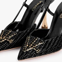The Luna Black Leather Slingback Women Sandal image 3