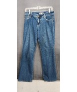 Chico&#39;s Platinum Denim Blue Jeans Rhinestones Embellished Size 0 Reg(S) ... - £15.80 GBP