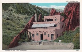 Hidden Inn Gardens 0f the God&#39;s Colorado CO Indian Pueblo Postcard D44 - £2.35 GBP