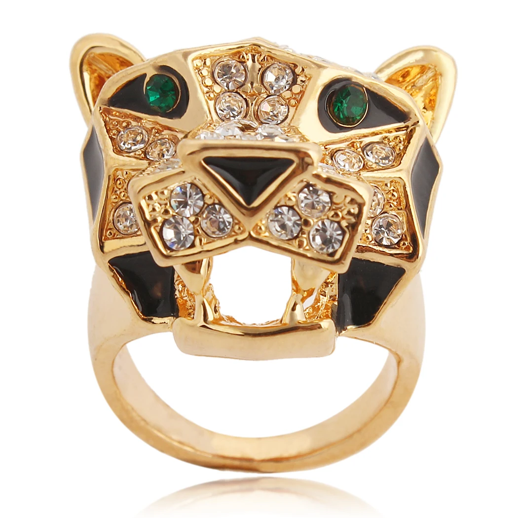 Leopard Panther Ring Women Men Unisex Anillos Hombre Femme Bague Cocktail ?????? - £38.69 GBP