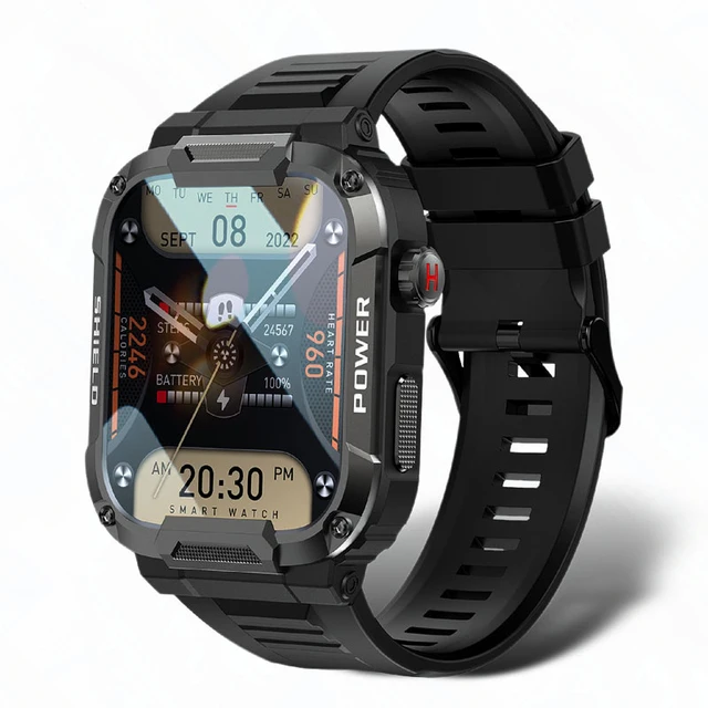 Rugged  Smart Watch Men For  Android Ios Ftiness  Ip68 Waterproof 1.85&#39;&#39; Bluetoo - £99.09 GBP