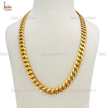 22 Kt Hallmark Real Gold Curb Cuban Necklace Men Chain 9.84 MM 22 inch 6... - £10,134.85 GBP