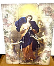 Our Lady Undoer (Untier) of Knots Wood Pallet Image, New. #AB-225 - $53.24 CAD