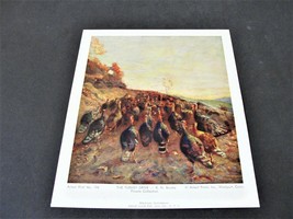 The Turkey Drive by R.N. Brooke, Artext Print No.194 -1950’s Reproduction . - £8.67 GBP