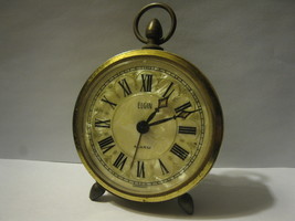 old Antique Elgin Tabletop Alarm Clock.. non-working, needs adjusting - £15.99 GBP