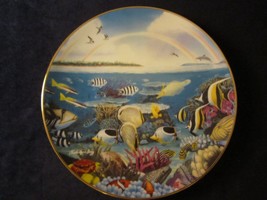 Rainbow Reef Collector Plate Charles Lynn Bragg Under The Sea Fish Coral Sealife - £15.74 GBP