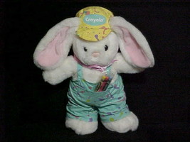 14" Hallmark Crayola Bunny Stuffed Toy With Packet of Crayons From 1990  - $59.39