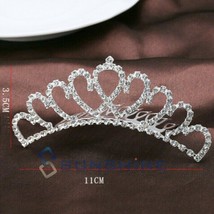 Rhinestone Kid Girl Crystal Tiara Hair Band Bridal Princess Prom Crown H... - $15.99