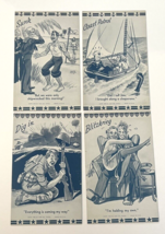 Lot of Four 1942 Arcade Military Comic Mutoscope Cards Ex Sup Co Chicago - $24.70