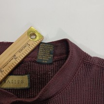 Vintage Naturalife RN#105741 Men's Burgundy 1/4 Button Pullover Sweatshirt Sz XL image 3