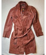 Vintage El Toro Bravo Jacket Men&#39;s 44 Brown Genuine Leather Button Belt 70s - €169,54 EUR