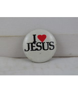 Vintage Religious Pin - I Heart Jesus - Celluloid Pin  - $15.00