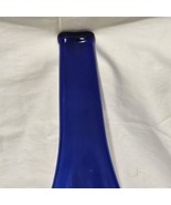 Blue Cobalt Bottle Art Glass Long Neck Flattened Suncatcher Tall 19.5” H... - £72.91 GBP