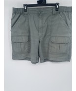 Savane Men&#39;s 40 Cargo Shorts Balsam Green Hiking Outdoors Elastic Waist ... - $224.65 MXN