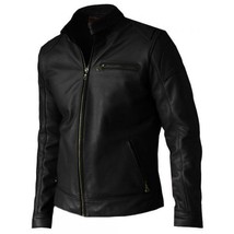 LE Premium Quality Men&#39;s Black Leather Biker Jacket - £118.14 GBP