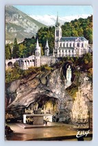 Grotto of the Basilica Lourdes France DB Postcard M2  - £3.85 GBP