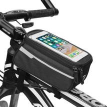 Bike Front Frame Bag Cycling Top Tube Frame Mobile Phone (Black,Size:6.0 Inches) - £10.82 GBP