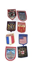 8 Vintage Souvenir Travel Badge WORLD TRAVELER France Roma Versailles us... - $45.00