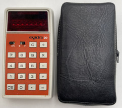 Vintage Texas Instruments TI Exactra 20 LED Calculator Tested Works W/case - £334.37 GBP