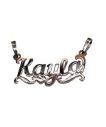 Personalized Custom Handmade Silver 925 Name Plate Charm Pendant With He... - £84.77 GBP