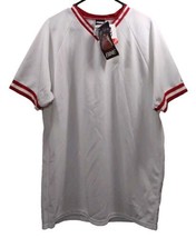 Vintage BIKE Athletic Baseball Jersey Shirt Mens XL White/Red 90s NOS NW... - $35.06