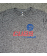 MBL Chicago Cubs Baseball Men&#39;s Size L Gray Long Sleeve T-Shirt - £12.88 GBP