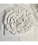 Argento SC White Gardenia 3D Wall Sculpture Art Flower Floral 10x10&quot; - £19.37 GBP