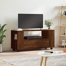 TV Cabinet Brown Oak 102x34.5x43 cm Engineered Wood - £40.34 GBP