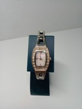 Unbranded Women&#39;s Silver Tone Watch Rhinestone Accents Tested - $6.92