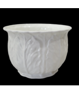 Wedgwood Countryware Bone China Cabbage Leaf Design Round Flower Pot