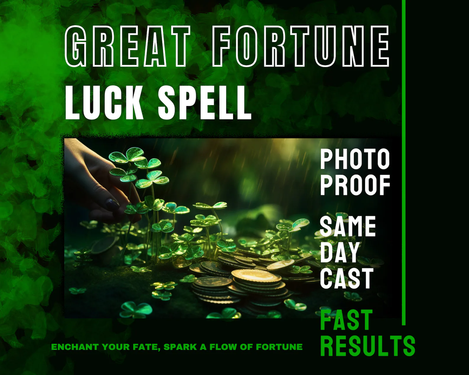 Fortune Luck Spell Same Day Cast, Money Luck Spells Fast Spell Casting, Goodluck - £284.05 GBP