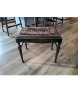 Vintage Mid Century Modern upholstered Rectangle Footstool Ottoman 22 x ... - $81.29 CAD