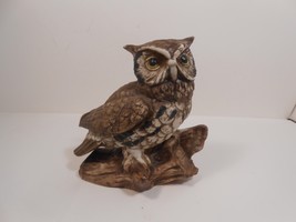 Vintage Ceramic Great Horned Owl Figurine Homco #1114 - £10.22 GBP