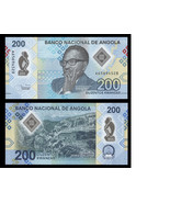 Angola P-NL, 200 Kwanzas, António Neto / Pungo Andongo  UNC 2020 POLYMER - $1.33