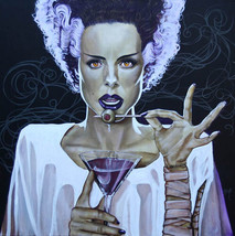 I Put A Spell On You Lowbrow Art Canvas Giclee Print Mike Bell Frankenbride NWT - £60.32 GBP+